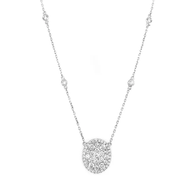 18K White Gold Diamond Necklace