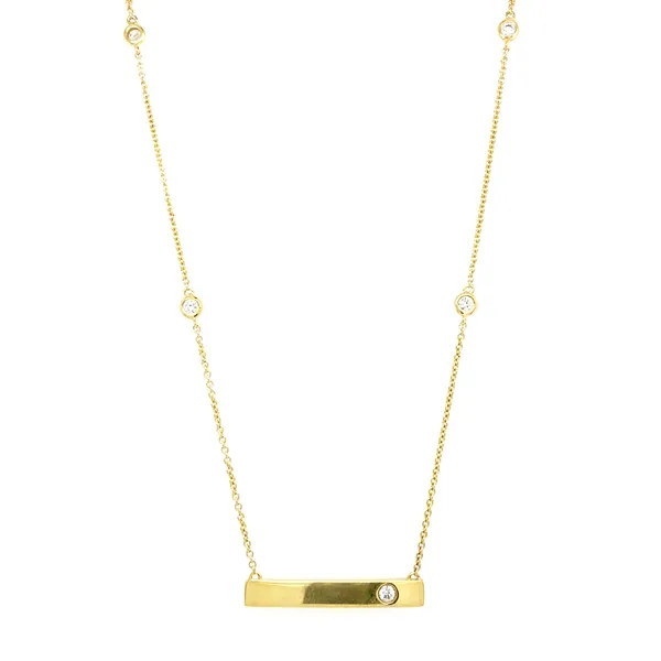 18K Yellow Gold Diamond Necklace