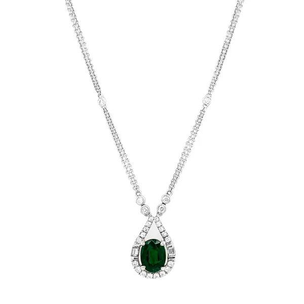 18K Yellow Gold Emerald Necklace