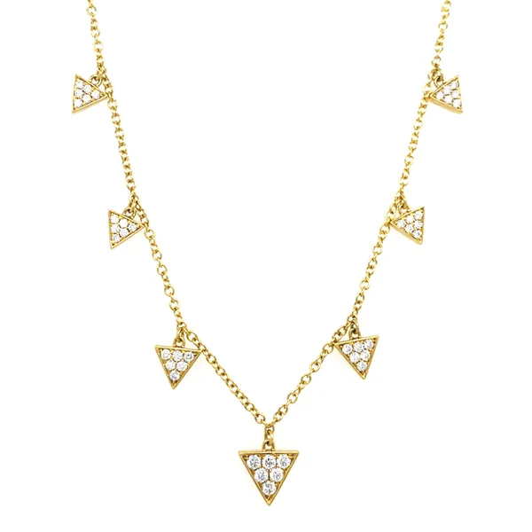 18K Yellow Gold Diamond Necklace
