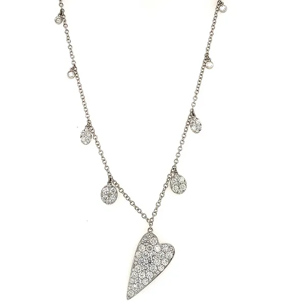 18K White Gold Diamond Necklace