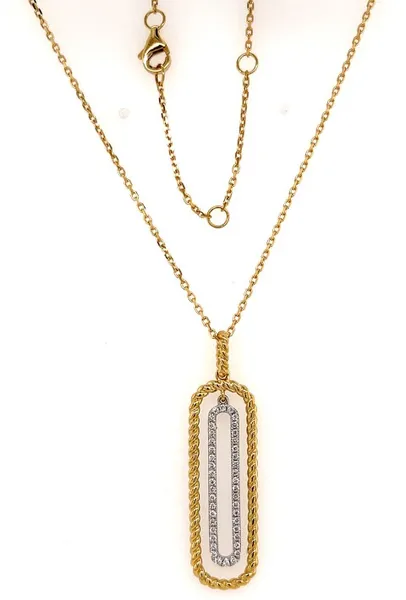 18K Two-Tone Gold Diamond Necklace