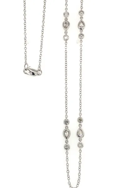 18K White Gold Diamond Necklace