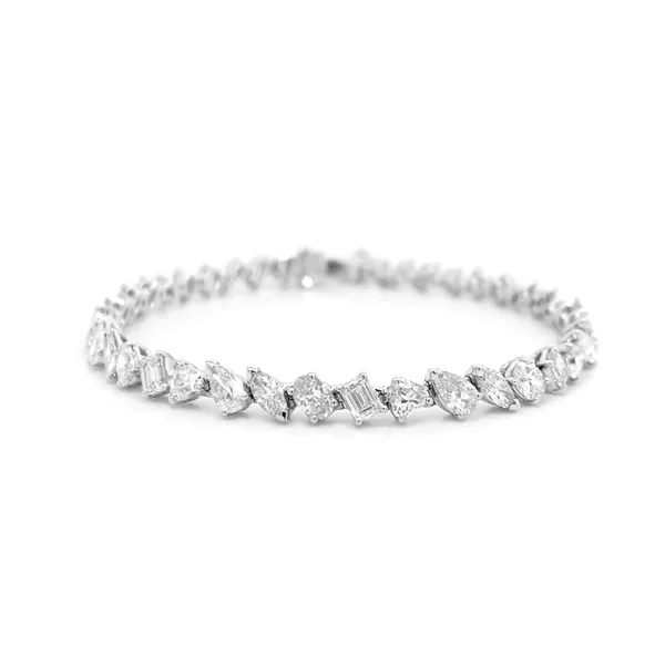 18K White Gold Diamond Tennis Bracelet