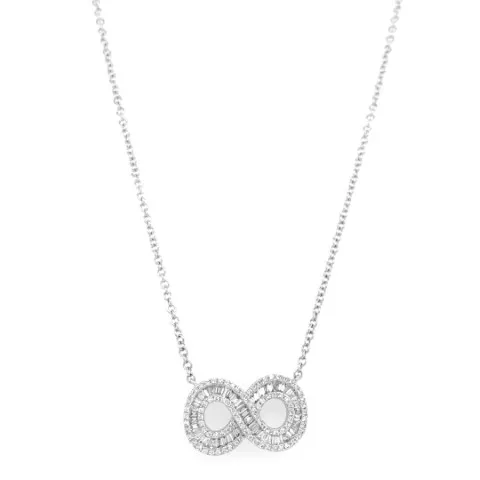 18K White Gold Diamond Necklace