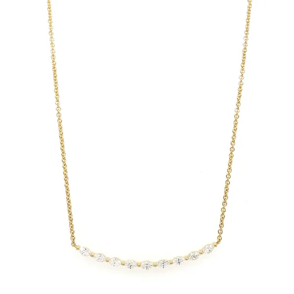 18K Yellow Gold Diamond Necklace