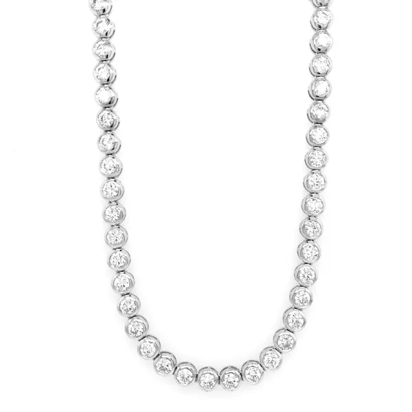 18K White Gold Diamond Necklace