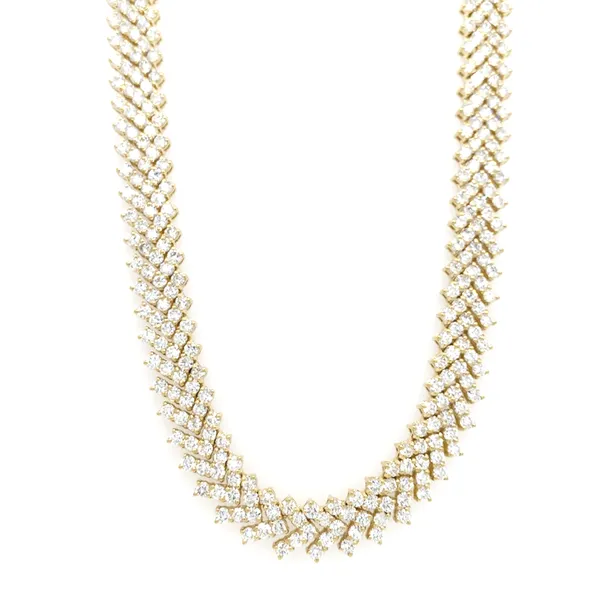 18K Yellow Gold Diamond Necklace
