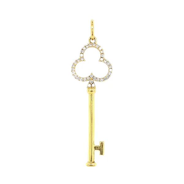 18K Yellow Gold Diamond Pendant