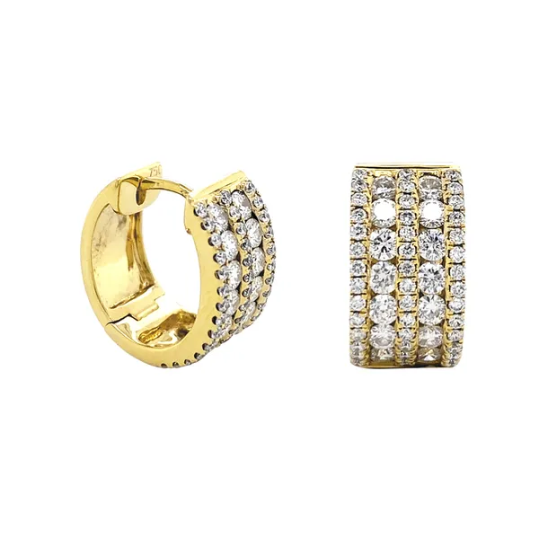 18K Yellow Gold Huggie Earrings