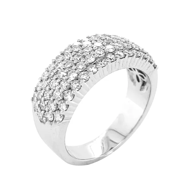 18K White Gold Diamond Band