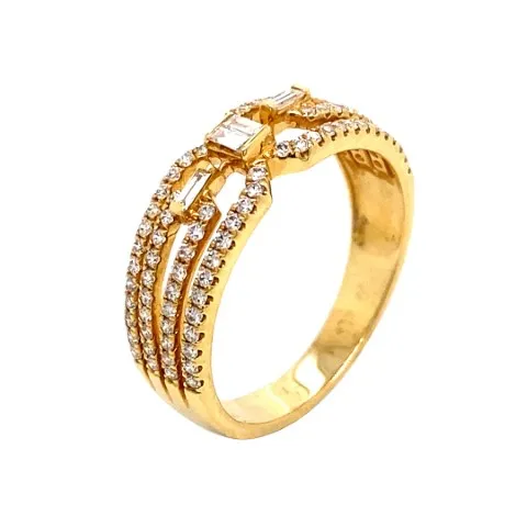 18K Yellow Gold Diamond Band