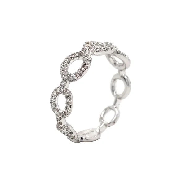 18K White Gold Diamond Band