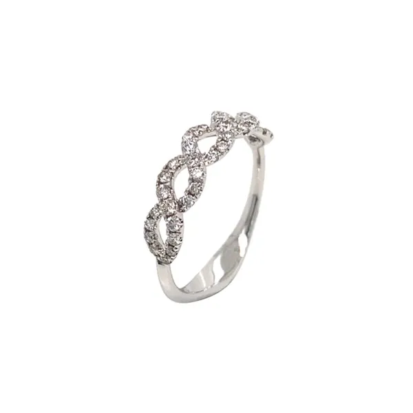 18K White Gold Diamond Band