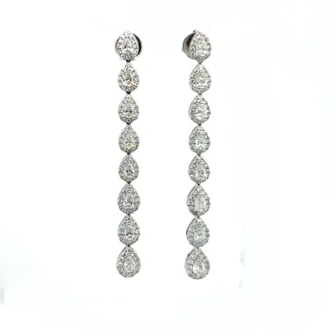 18K White Gold Diamond Earrings