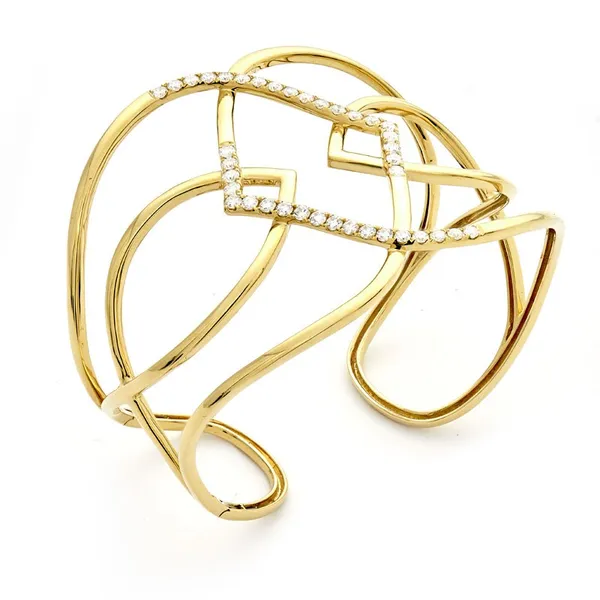 18K Yellow Gold Diamond Bangle