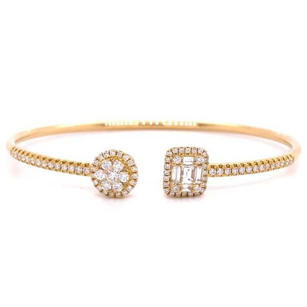18K Yellow Gold Diamond Bangle