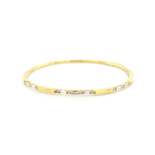 18K Yellow Gold Diamond Bangle