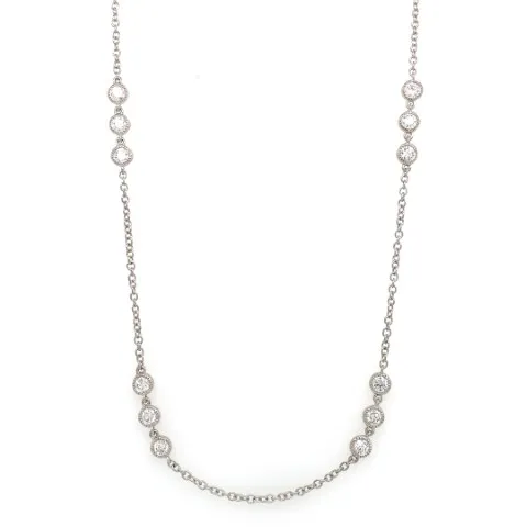 18K White Gold Diamond Necklace