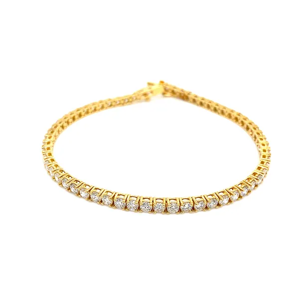 18K Yellow Gold Diamond Tennis Bracelet