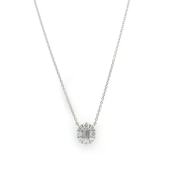 18K White Gold Diamond Necklace