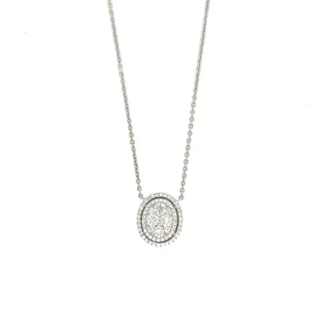 18K White Gold Diamond Necklace