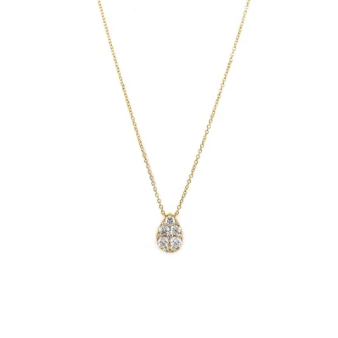 18K Yellow Gold Diamond Necklace