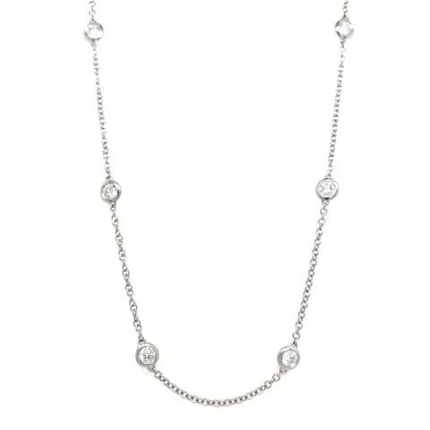 18K White Gold Diamond Necklace