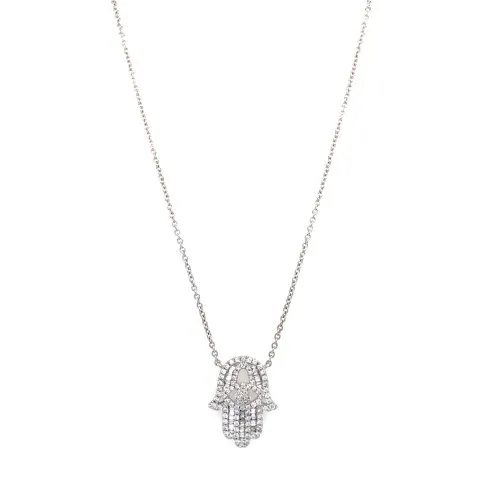 18K White Gold Diamond Necklace