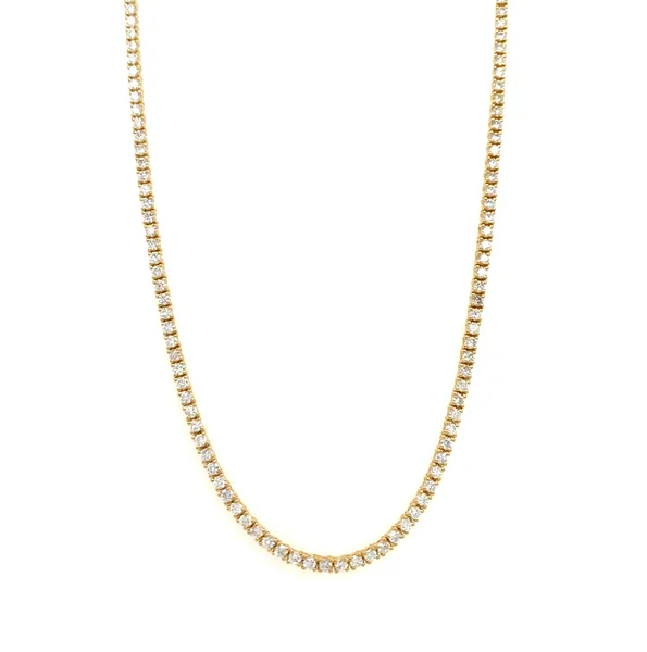 18K Yellow Gold Tennis Necklace