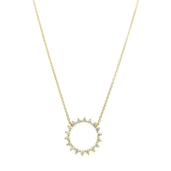 18K Yellow Gold Diamond Necklace