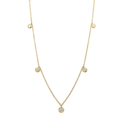18K Yellow Gold Diamond Necklace