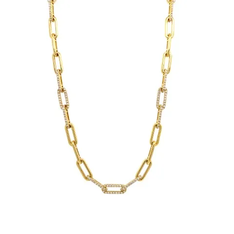 18K Yellow Gold Diamond Necklace