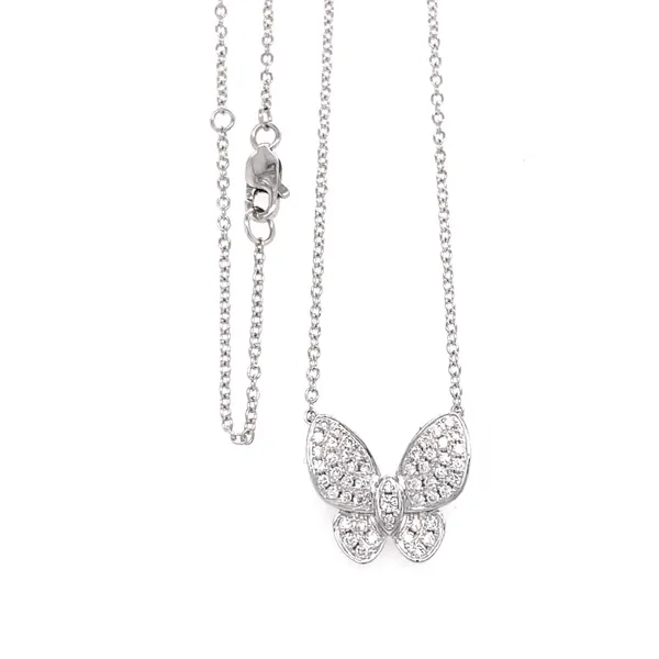 18K White Gold Diamond Necklace