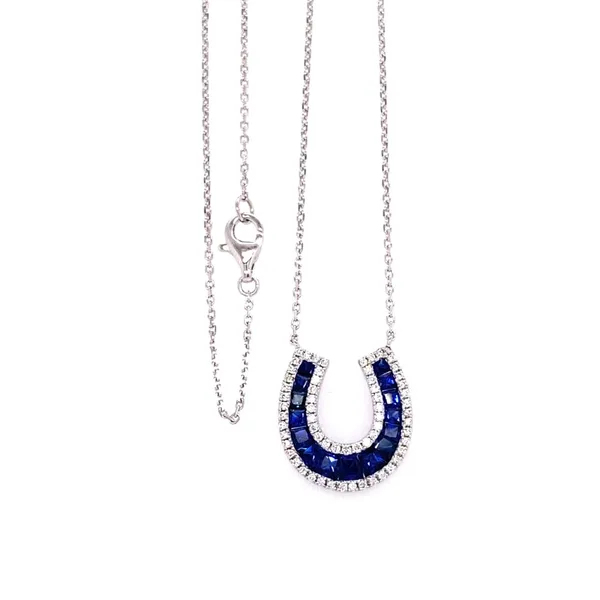 18K White Gold Sapphire Necklace