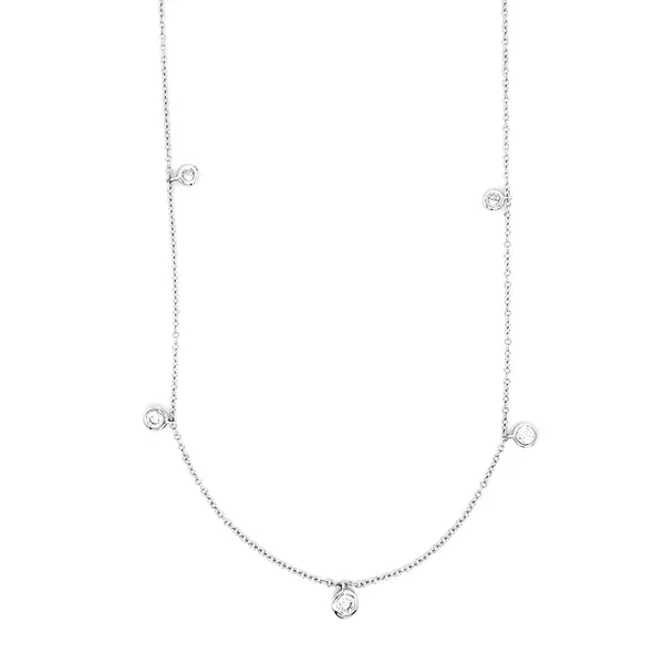 18K White Gold Diamond Necklace