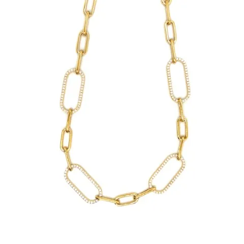 18K Yellow Gold Diamond Necklace