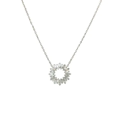 18K White Gold Diamond Necklace