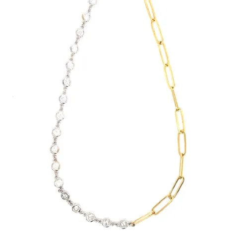 18K Two-Tone Gold Necklace