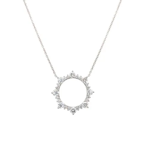 18K White Gold Diamond Necklace