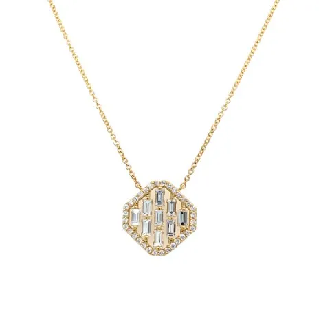 18K Yellow Gold Diamond Necklace