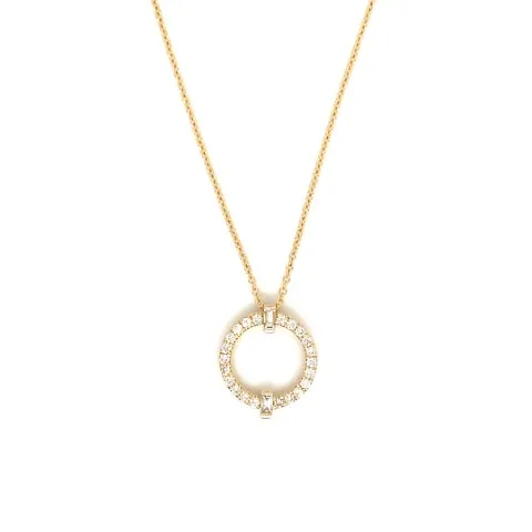 18K Yellow Gold Diamond Necklace