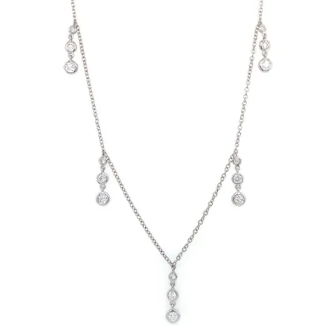 18K White Gold Diamond Necklace