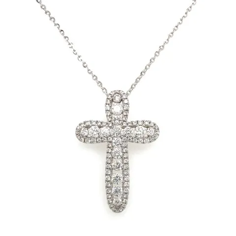 18K White Gold Diamond Necklace