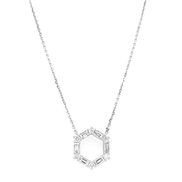 18K White Gold Diamond Necklace