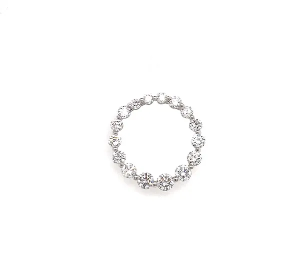 18K White Gold Diamond Pendant