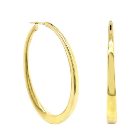 18K Yellow Gold Hoop Earrings