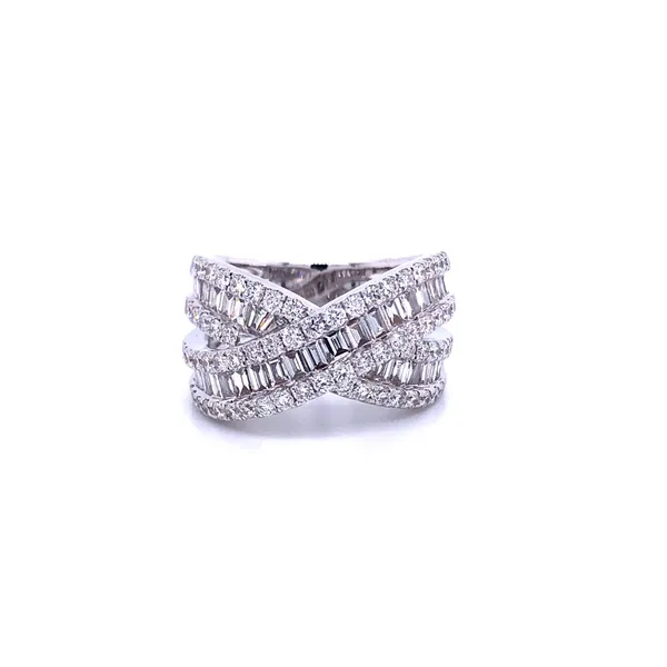 18K White Gold Diamond Band