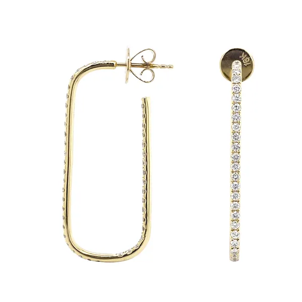 18K Yellow Gold Diamond Earrings