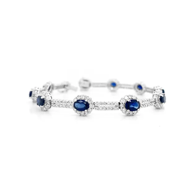 18K White Gold Sapphire Bracelet